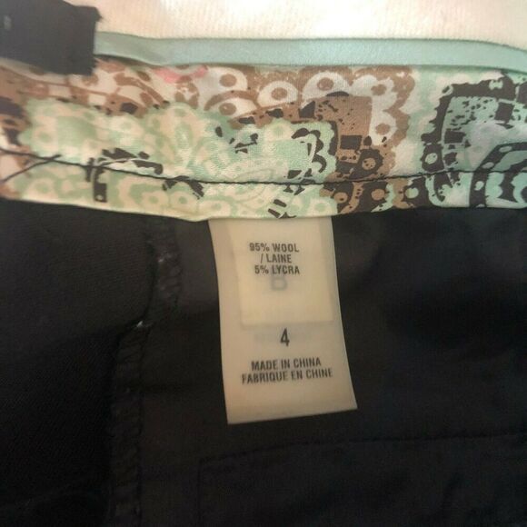 ELIE TAHARI Wool Brown Wide Leg Trouser Dress Career Pants Women's Size 4 - Picture 7 of 9